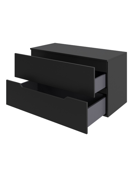 Тумба подвесная 100 столешница МДФ Orange Line Li-100TubMDF матовый черный