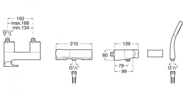 Смеситель для душа Roca L90 A5A2001C00