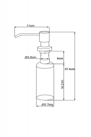 Дозатор для жидкого мыла EMAR ЕД-401D.PVD Dark
