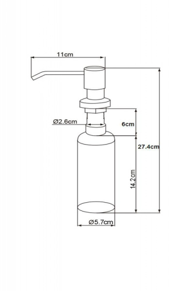 Дозатор для жидкого мыла EMAR ЕД-401D.PVD Dark