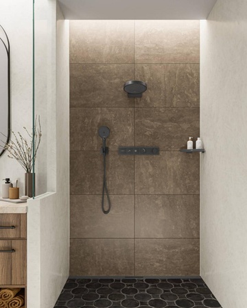 Ручной душ Hansgrohe Rainfinity 130 3jet 26864340 шлифованный черный хром