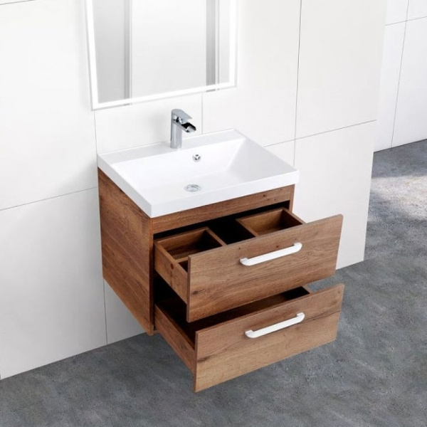 База под раковину подвесная BelBagno AURORA-600-2C-SO-RT Rovere Tabacco