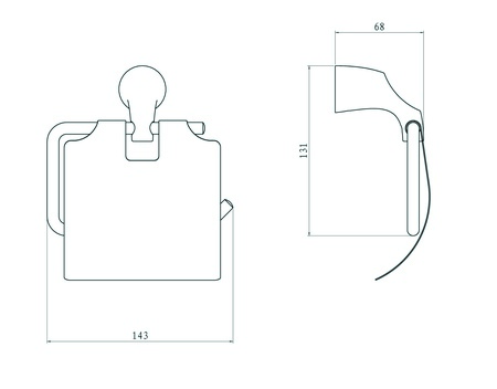 Держатель туалетной бумаги RUSH Devon DE75111