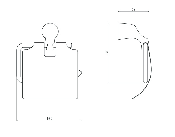 Держатель туалетной бумаги RUSH Devon DE75111