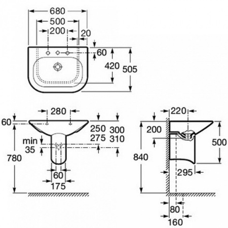 Полупьедестал для раковины Roca NEXO 337642000