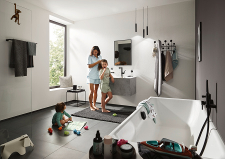 Двойной крючок Hansgrohe AddStoris 41755670 черный матовый
