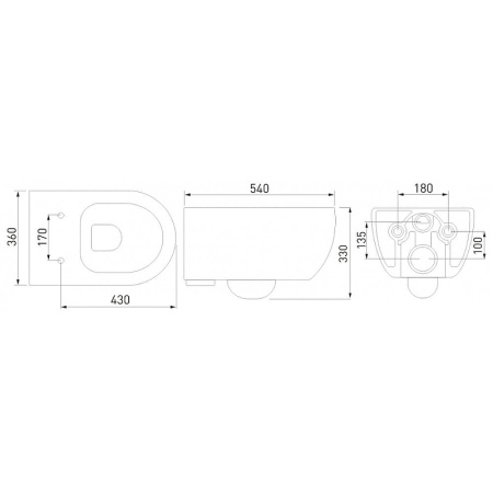Унитаз Berges Wasserhaus Ego XL Rimless 082118