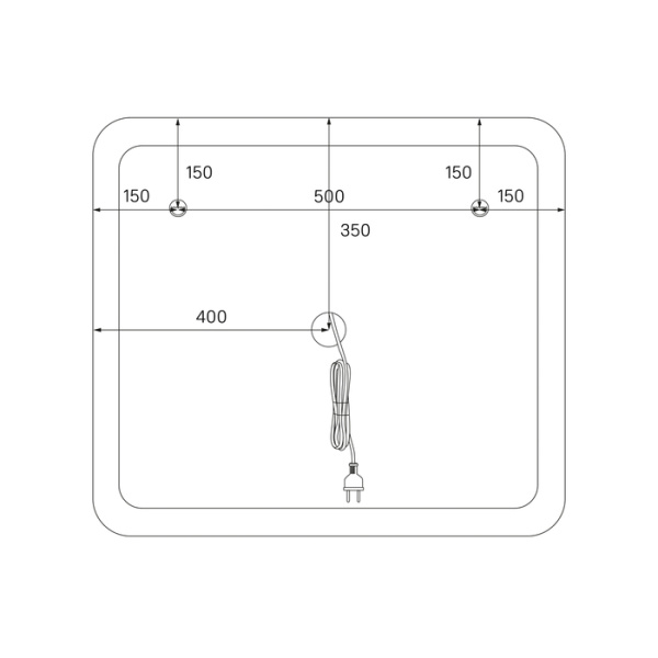 Зеркало IDDIS с подсветкой  Esper 80 см (ESP8000i98)