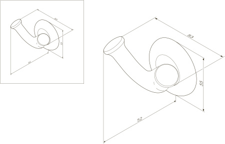 Двойной крючок для полотенец Am.Pm Like A8035600