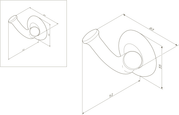 Двойной крючок для полотенец Am.Pm Like A8035600 Двойной крючок для полотенец Am.Pm Like A8035600