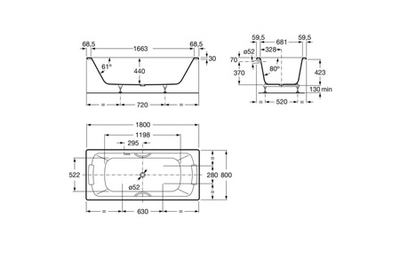 Панель для ванны Roca Becool 259829000