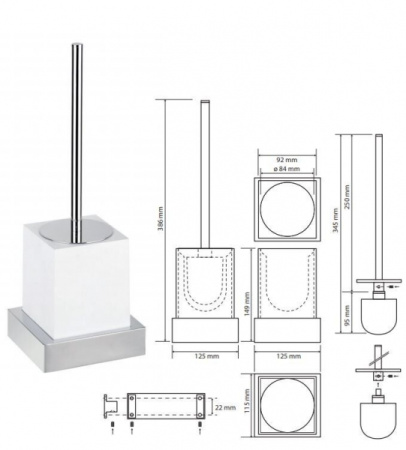 Туалетный ершик подвесной Bemeta Gamma 145513092