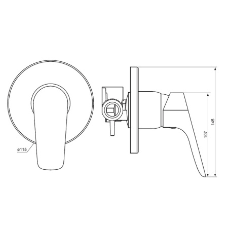 Смеситель для душа Damixa Jupiter 777500001