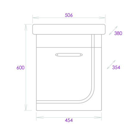 Тумба под раковину подвесная Onika Ирис 50 105018
