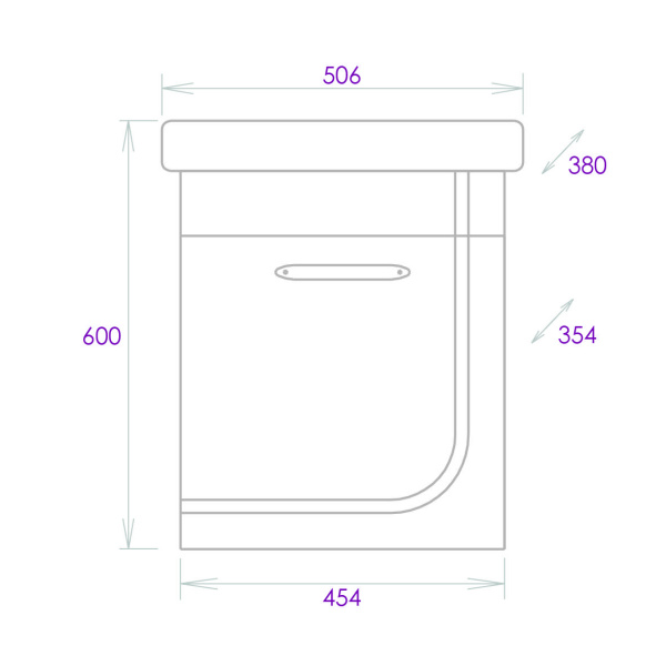 Тумба под раковину подвесная Onika Ирис 50 105018