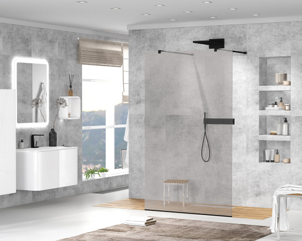 Душевая перегородка 110 см CEZARES LIBERTA LIBERTA-L-2-110-GR-NERO