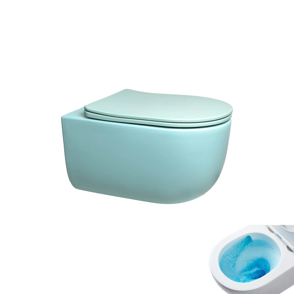 Подвесной унитаз безободковый Gid Tr2133TF-TIFM, тиффани матовый