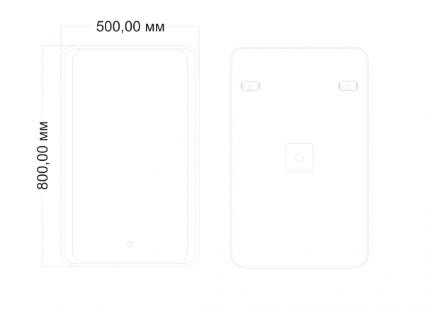 Зеркало с подсветкой Art&Max ELEGANT AM-Ele-500-800-DS-F