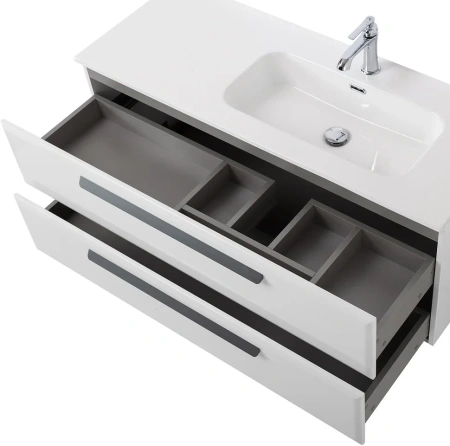 Тумба под раковину Cezares ECO-CER-N-1200-2C-SO-BL-R Bianco Lucido без ручек