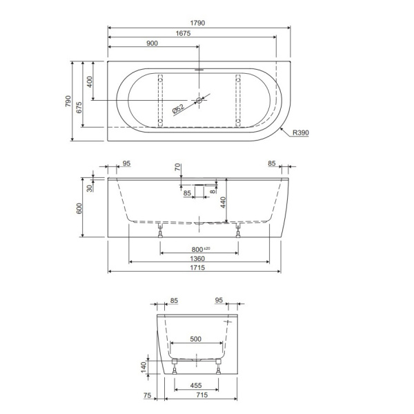 Фронтальная панель для ванны Cezares SLIM CORNER-180-SCR-R-W37 правая, белый