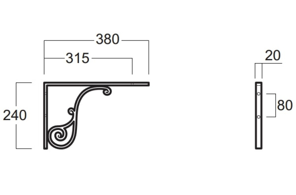 Кронштейн для раковины Simas Arcade MNSAR (2 шт.)