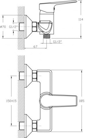 Cмеситель для душa KOLLER POOL Edge ED0400
