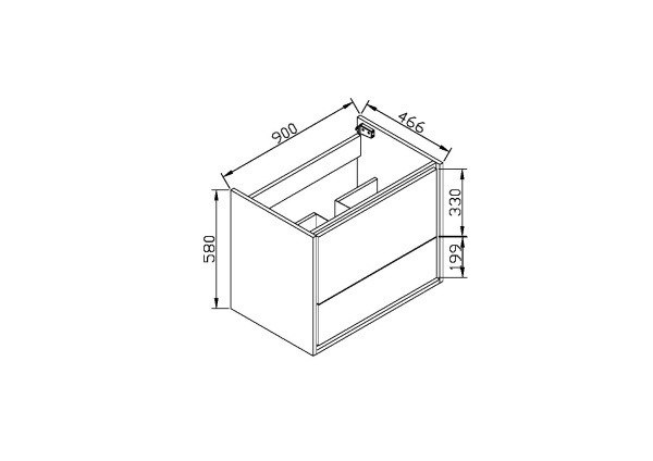 База под раковину Vincea Alessia 900 VMC-1S900YW