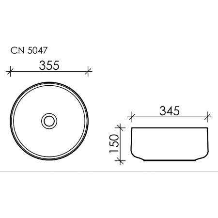 Раковина накладная (35х35) Ceramica Nova ELEMENT CN5047