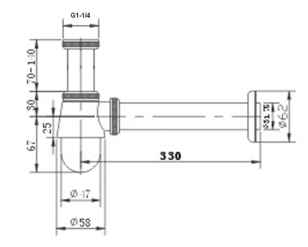 Сифон Zorg Sanitary ZR-С3
