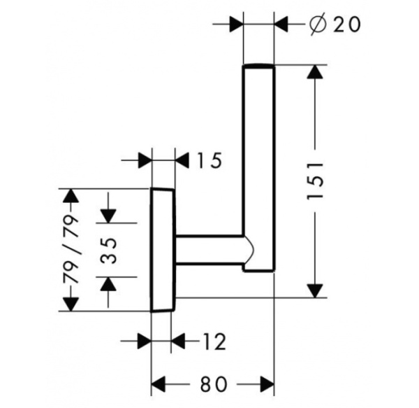 Держатель туалетной бумаги HANSGROHE PuraVida 41518000