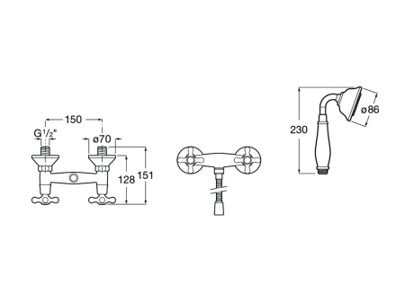 Смеситель для душа Roca Carmen 5A204BC00