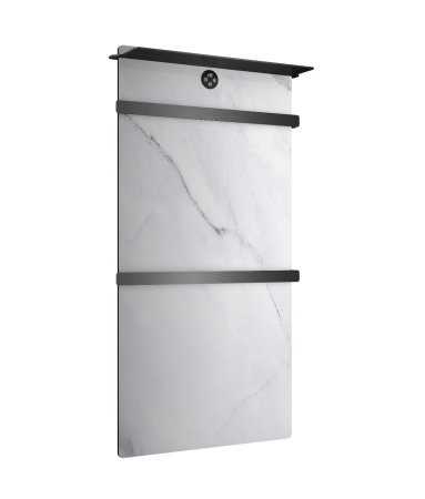 Полотенцесушитель электрический с каменной плитой Белый мрамор WONZON & WOGHAND STUTTGART, Темный графит WW-A504W-GM