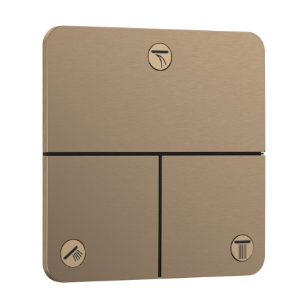 Переключатель потоков на 3 положения Hansgrohe ShowerSelect Comfort Q 15587140 шлифованная бронза