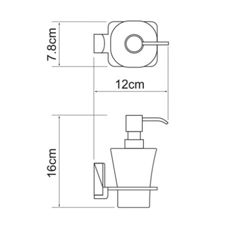 Дозатор для жидкого мыла WasserKRAFT Leine K-5099