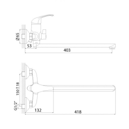 Смеситель для ванны Rossinka A (A35-32)