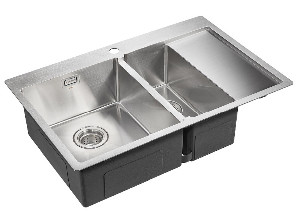 Кухонная мойка Paulmark Union PM537851-BSL брашированная нерж. сталь левая