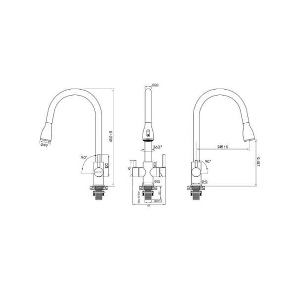 Смеситель для кухни с подключением к фильтру  Paulmark Lange La214212-431