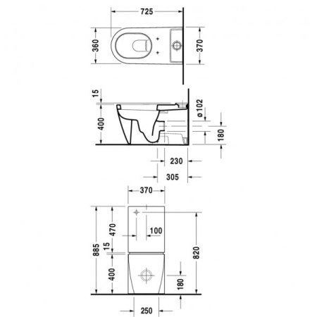 Унитаз напольный Duravit 21290900001