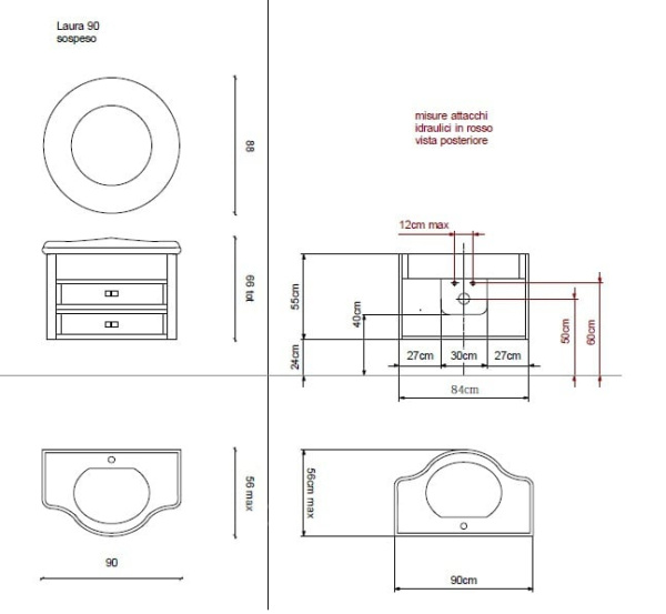 Зеркало Cezares Sole SO/A