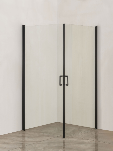 Душевая дверь без поддона (88х88) Orange E04-090TB матовый черый