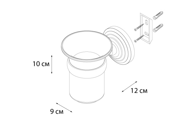 Держатель зубных щеток FIXSEN Retro одинарный FX-83806