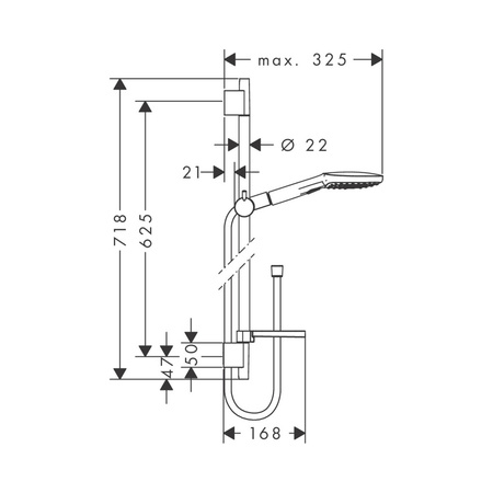 Душевой гарнитур с мыльницей Hansgrohe Raindance Select 120 3jet EcoSmart 26622400 белый/хром