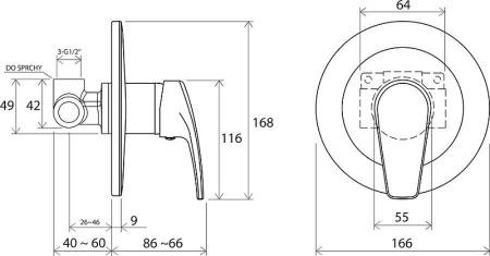 Смеситель для душа Ravak Neo NO 062.00 X070021