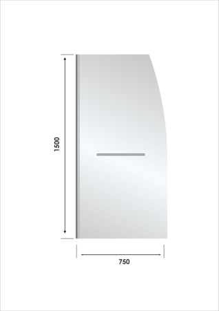 Душевая шторка на ванну (75x150) Taliente TA-7515CP