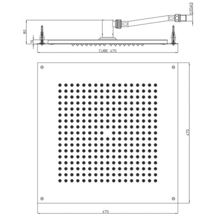 Верхний душ Bossini Dream Cube H38459.030