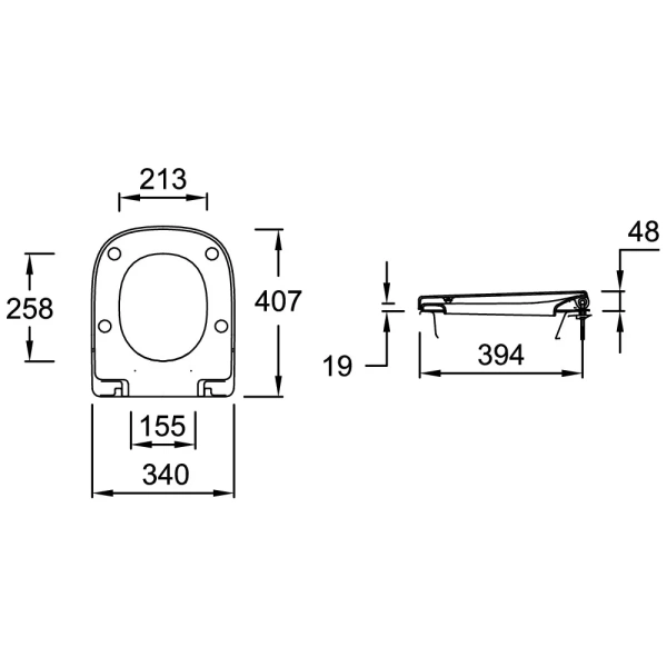 Крышка-сиденье Jacob Delafon Struktura E4272-00 дюропласт