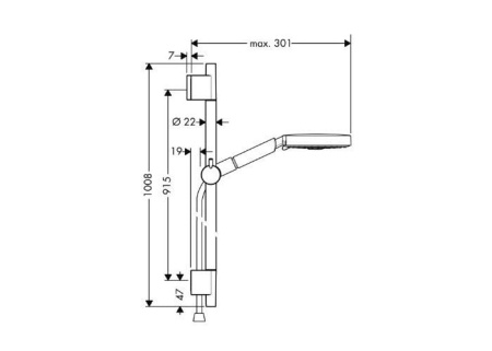 Душевой гарнитур  Hansgrohe Raindance Classic 27841820