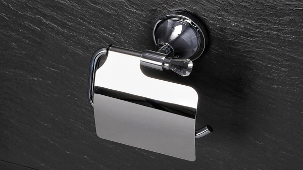 Бумагодержатель с крышкой Sofita Crystal SF-35010