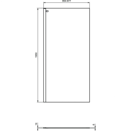 Фиксированная панель 100 см Ideal Standard CONNECT 2 Wetroom panel, K9378V3