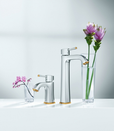 Смеситель для раковины высокий Grohe Grandera 23313 IG0 (23313IG0) хром/золото